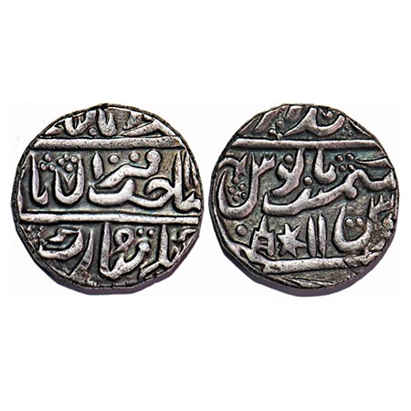 Bharatpur, Silver Rupee, 11.00g, Randhir Singh (AH 1220-1239/1776-1805 AD), INO Muhammad A