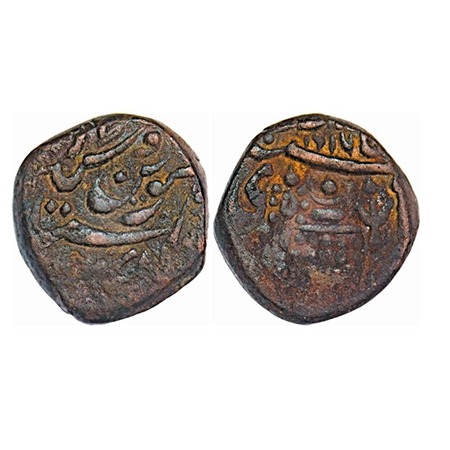 Bikanir, Copper Paisa, 7.71g, Sardar Singh (AH 1268-1289/1851-1872 AD), INO Victoria Queen