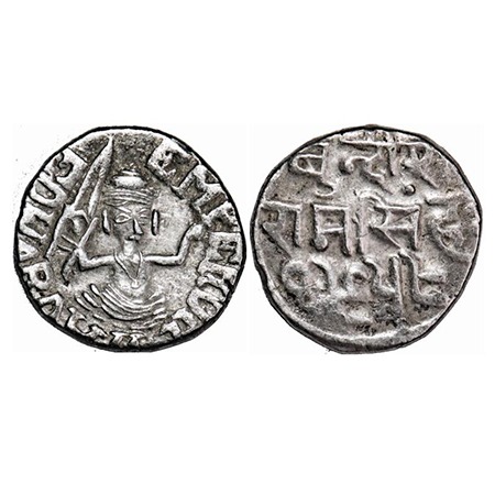Bundi, Silver Rupee, 10.60g, Ram Singh, VS 1959 (1902 AD), INO Edward VII, seated goddess 