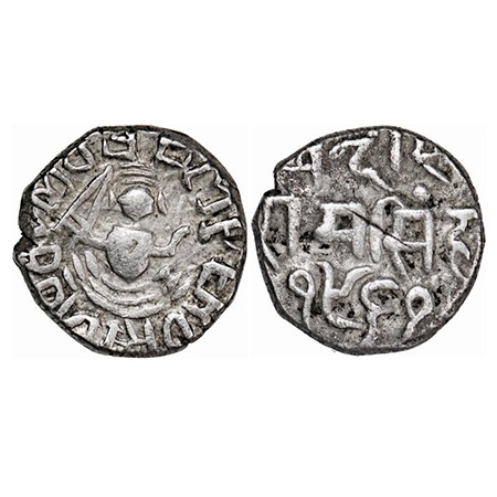Bundi, Silver Rupee, 10.57g, Ram Singh, VS 1961 (1904 AD), INO Edward VII, seated goddess 