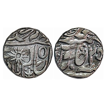 Chhatarpur, Silver Rupee, 10.92g, (Chhatarpur Mint), INO Shah Alam II, 25 RY, Pataka and C