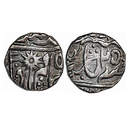 Chhatarpur, Silver Rupee, 10.92g, (Chhatarpur Mint), INO Shah Alam II, 25 RY, Pataka and C