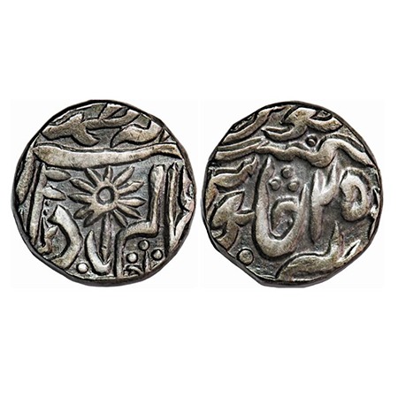 Chhatarpur, Silver Rupee, 10.94g, (Chhatarpur Mint), INO Shah Alam II, 25 RY, Pataka and C