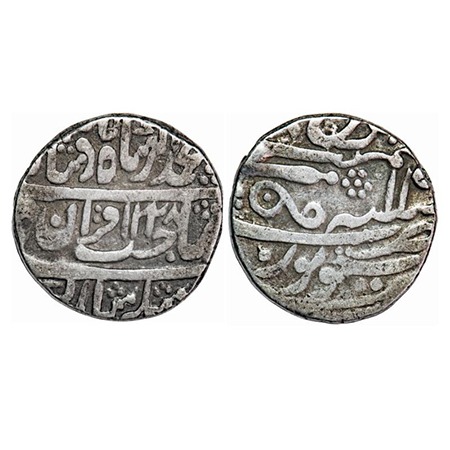 Gwalior, Silver Rupee, 10.93g, Daulat Rao (1794-1827 AD), Sheopur Mint, INO Muhammad Akbar