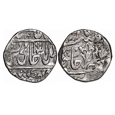 Gwalior, Silver Rupee, 10.86g, Daulat Rao Sindhia (AH 1209-1243 / 1794-1827 AD), INO Shah 