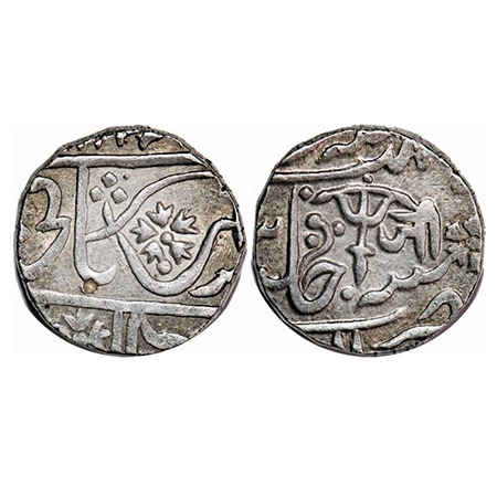 Gwalior, Silver Rupee, 11.06g, Jayaji Rao (AH 1259-1304/1843-1886 AD), Gwalior Fort Mint, 