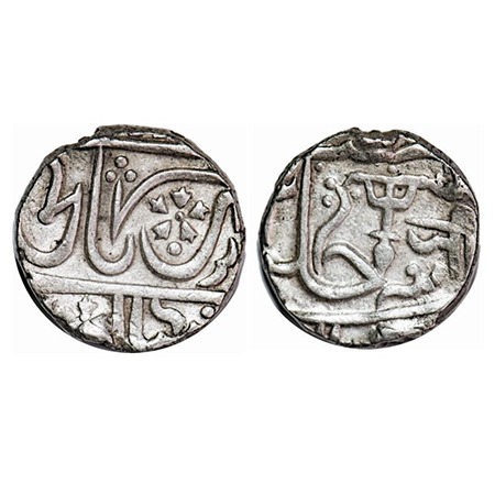 Gwalior, Silver Rupee, 11.06g, Jayaji Rao (AH 1259-1304/1843-1886 AD), Gwalior Fort Mint, 