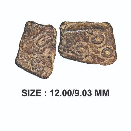 Kumaras of Karhad, Kumara Isamula (c.60-80 AD), Junnar type, Lead Unit 1.49g, Obv: Roaring
