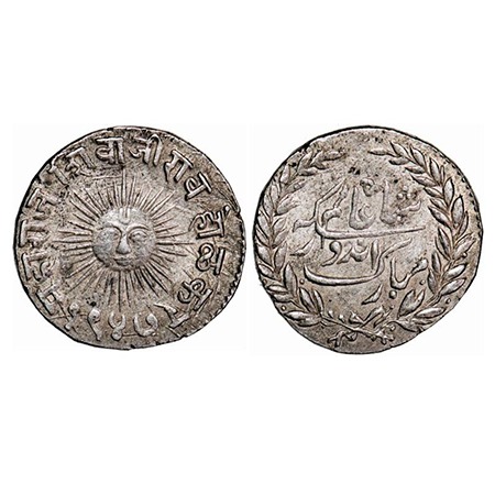 Indore, Silver Rupee, 11.24g, Shivaji Rao (VS 1943-1960 / FE 1296-1313), VS 1947, Both sid