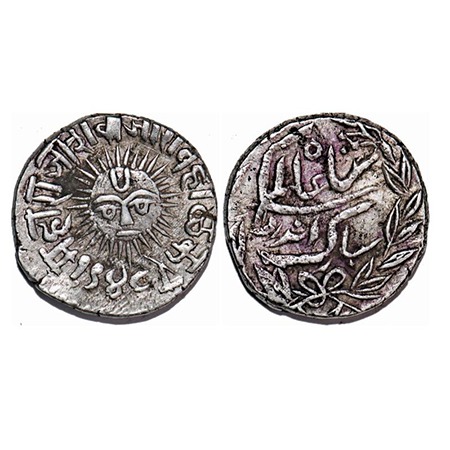 Indore, Silver Rupee, 11.14g, Shivaji Rao (VS 1943-1960 / FE 1296-1313 / 1886-1903 AD), VS