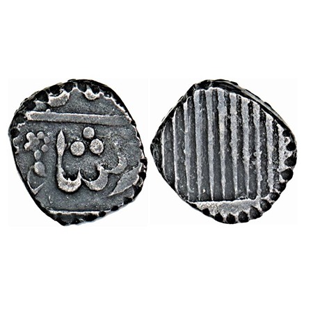 Jafarabad, Base Silver 3/4 Kori, 3.06g, INO Shah Alam II, Jafarabad was a very tiny state 