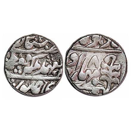 Jaipur, Silver Rupee, 11.41g, INO Madho Singh (1880-1922 AD) & Queen Victoria, Sawai Jaipu