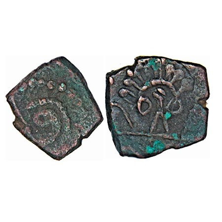 Jhabua, Copper Square Paisa, 10.88g, Gopal Singh (VS1897-1952 / 1840-1895 AD, British Prot
