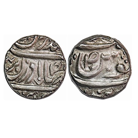 Jind, Silver Rupee, 10.91g, Sangat Singh (1822-1834 AD), INO Ahmad Shah Durrani, Sahrind M
