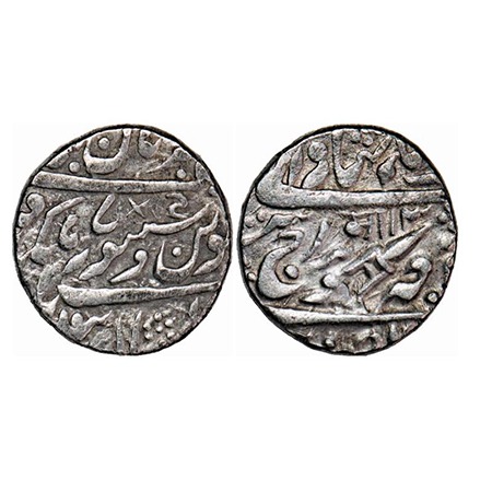 Jodhpur, Silver Rupee, 11.37g, Takht Singh (1843-1873 AD), (Sojat) Dar ul Mansur Jodhpur M