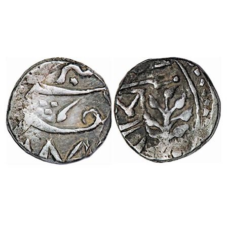 Karauli, Silver ½ Rupee, 5.51g, struck during the reign of Bhanwar Pal, INO Queen Victoria
