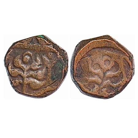 Kishangarh, Copper Paisa, 17.62g, Anonymous Hammered Coinage, Lakhi/Brokage, (INO Muhammad
