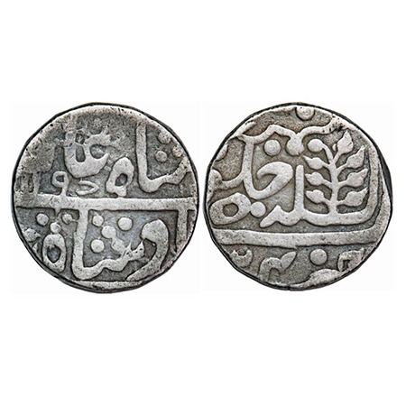 Kishangarh, Silver Rupee, 10.73g, Mughal Issue, INO Shah Alam II, Kishangarh Mint, AH 1197