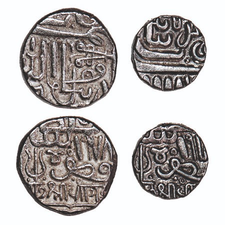 Kutch, Silver Kori & ½ Kori (2 Coins), Pragmalji I (AH 1109-1127/1698-1715 AD), INO Muzaff