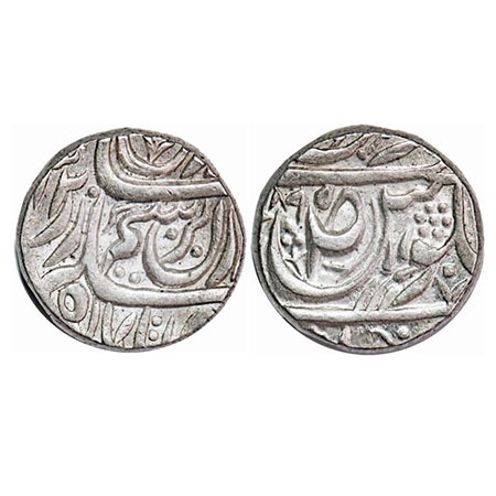 Patiala, Silver Rupee, 11.04g, Karam Singh (AH 1229-1261/1813-1845 AD), INO Ahmad Shah Dur