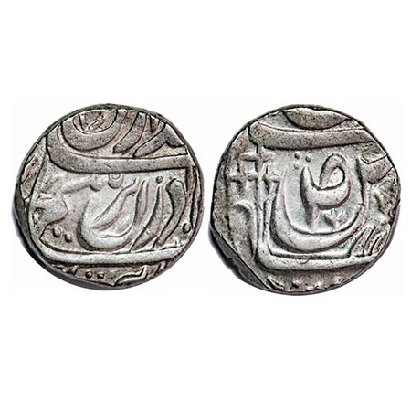 Patiala, Silver Rupee, 11.07g, Karam Singh (AH 1229-1261/1813-1845 AD), INO Ahmad Shah Dur