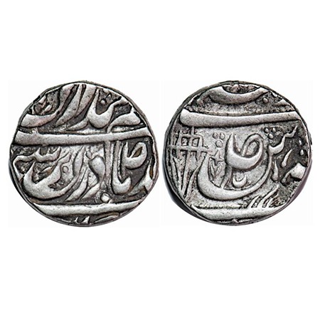 Patiala, Silver Rupee, 11.04g, Karam Singh (AH 1229-1261/1813-1845 AD), INO Ahmad Shah Dur