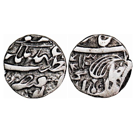 Tonk, Silver ¼ Rupee, 11.28g, Muhammad Ali Khan, INO Queen Victoria, (Sironj) Mint, AH 13x