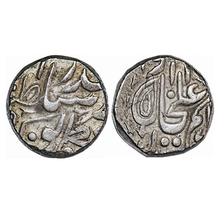 Tonk, Silver Rupee, 11.17g, Muhammad Ibrahim Ali Khan, Tonk Mint, AH 13xx. KM 28. Very Fin