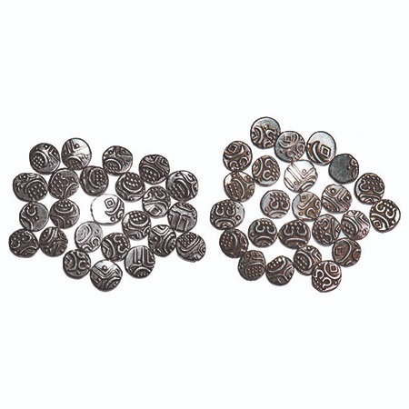 Travancore, Silver Chukram, 0.38g, (24 Coins), Rani Gauri Lakshmi Bayi (ME 986-990/1800-18