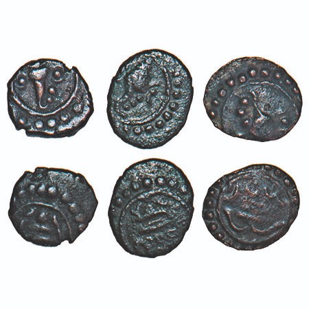 Travancore, Copper Cash (3 Coins), Swati Tirunal Rama Varma (ME 1004-1022/ 1829-1846 AD), 