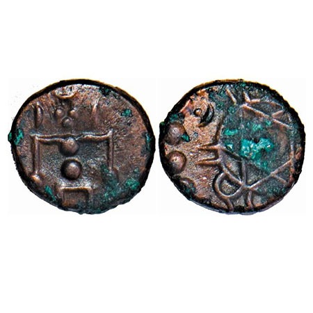 Travancore, Copper Cash, 0.69g, Sree Mulam Rama Varma (1885-1924 AD), Obv: Sree Krishna st