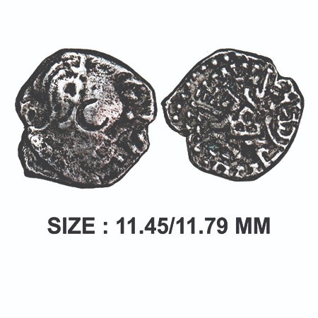 Traikutakas, Dahrasena (c. 4th Cent AD), Silver Drachma,1.43g, Obv: Profile bust of Dahras