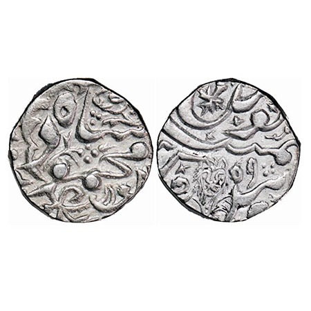 Bombay Presidency, Amirs of Khairpur, British occupation, Silver Rupee, 9.82g, Bhakkar Min