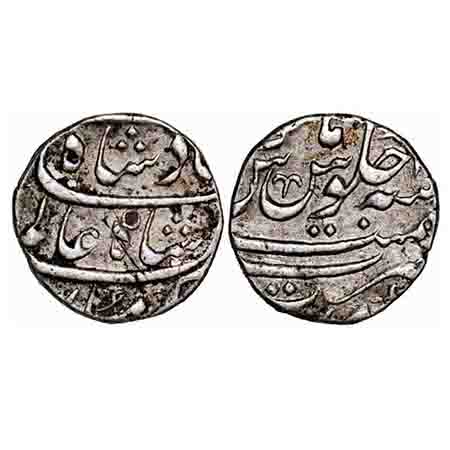 Shah Alam Bahadur, Silver 1/2 Rupee, 5.70g, Surat Mint, RY 2. KM 343.1. Very Fine, Scarce.