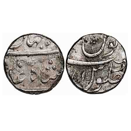 Shah Jahan II, Silver Rupee, 11.56g, Surat Mint (off flan), 'Aif' in 'seen' of julus. KM u