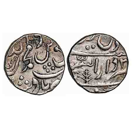 Gwalior, Silver Rupee, 11.74g, Mahadji Rao, (AH 1175-1209/1761-1794 AD), Burhanpur Mint, R