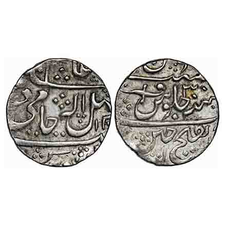 Gwalior, Silver Rupee, 11.25g, Mahadji Rao Sindhia (1761-1794 AD), Dar ul Fatheh Ujjain Mi