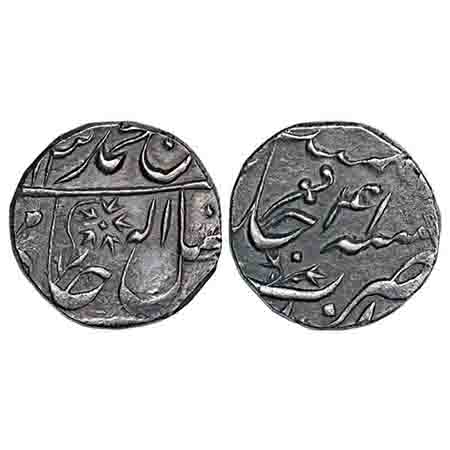Gwalior, Silver Rupee, 11.065g, Daulat Rao Sindhia (AH 1209-1243 / 1794-1827 AD), Gwalior