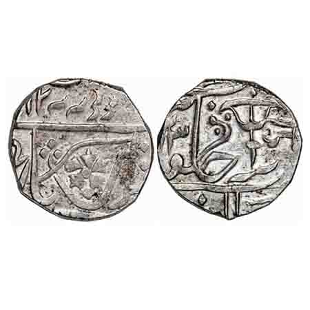 Gwalior, Silver Rupee, 11.08g, Jankoji Rao (AH 1243-1259 / 1827-1843 AD), Gwalior (fort) m