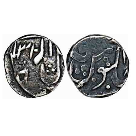 Gwalior, Silver ¼ Rupee, 2.51g, Madho Rao (VS 1943-1982/1886-1925 AD), Ujjain Mint, AH 131