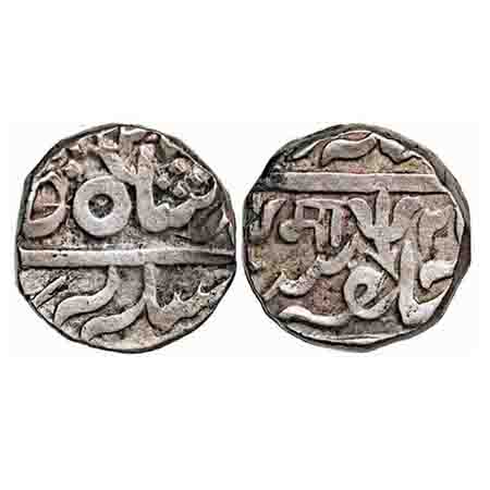 Gwalior, Silver Rupee, 10.99g, Madho Rao (1886-1925 AD), Bhilsa Mint, INO Muhammad Akbar I