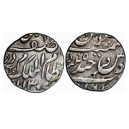Hyderabad, Silver Rupee, 11.14g, Mir Mahbub Ali Khan (1869-1911 AD), Farkhanda Bunyad Hyde