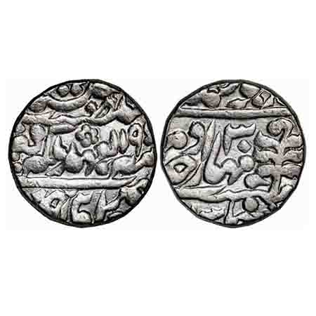 Jaipur, Silver Rupee, 11.37g, INO Madho Singh (1880-1922 AD) & Queen Victoria, Sawai Jaipu