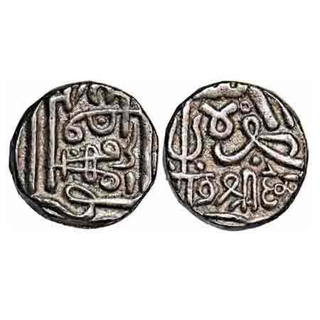 Kutch, Silver ½ Kori, Deshalji I, INO Muzaffar Shah AH 978. Rajgor 91.1. Extremely Fine, S