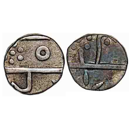 Mewar, Silver ½ Rupee, 5.41g,, British Protectorate Issues, Udaipur Mint, INO Alamgir II. 