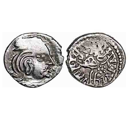 Western Kshtrapas, Kardamaka Family, Rudrasena II (255-276 AD), Silver Dramma, 1.79 gm, Ob
