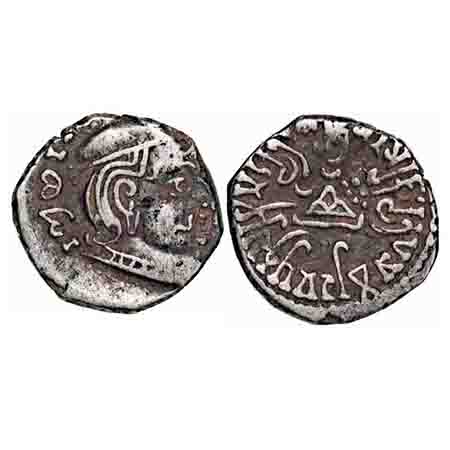 Western Kshtrapas, Kardamaka Family, Rudrasena II (255-276 AD), SE 180, Silver Dramma, 2.2
