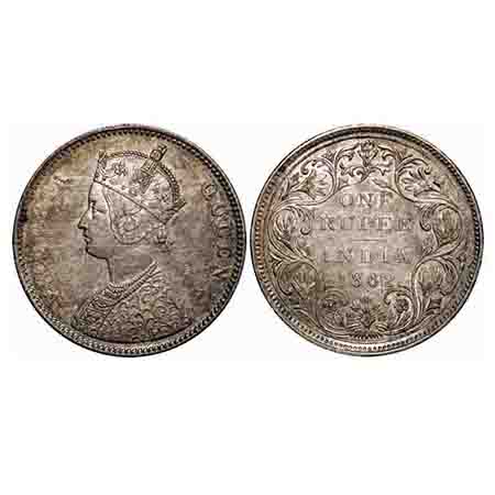Victoria Queen, Silver, Rupee, 1862, Bombay Mint, A/II/0/4, w/o initial 'J', Broken legend