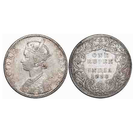 Victoria Empress, Silver, Rupee, 1898, Bombay Mint, C2/I(ii), 'B' incused, Traces of numer