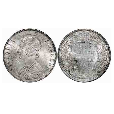 Victoria Empress, Silver, Rupee, 1898, Bombay Mint, C2/I(ii), 'B' inused. F. Prid 184. GK 